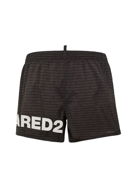 Costume Dsquared2  Swimwear uomo D7B5C5950010 nero logo all over DSQUARED2 SWIMWEAR | Costumi | D7B5C5950010